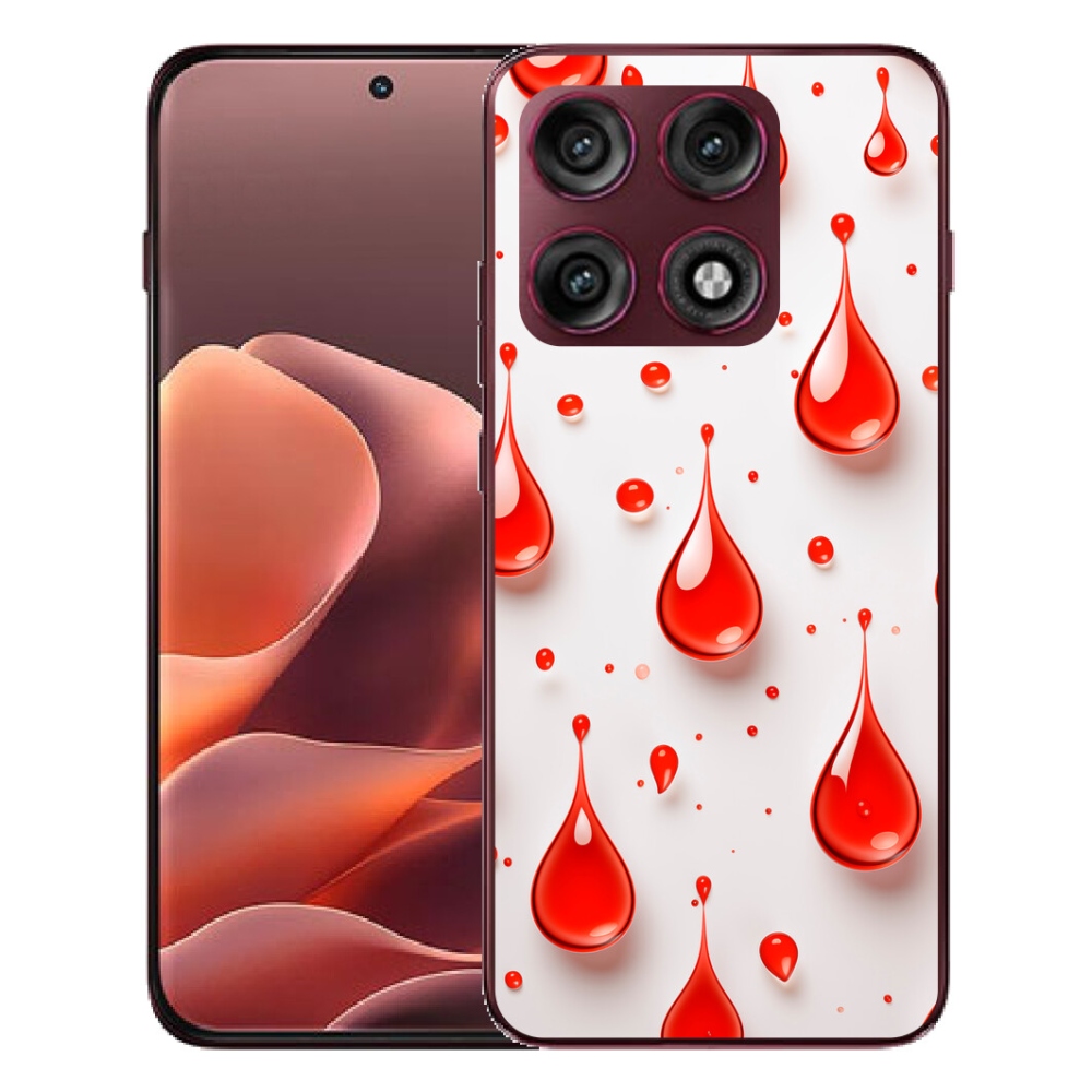 mmCase géltok a Motorola Edge 70 Pro-hoz – piros cseppek