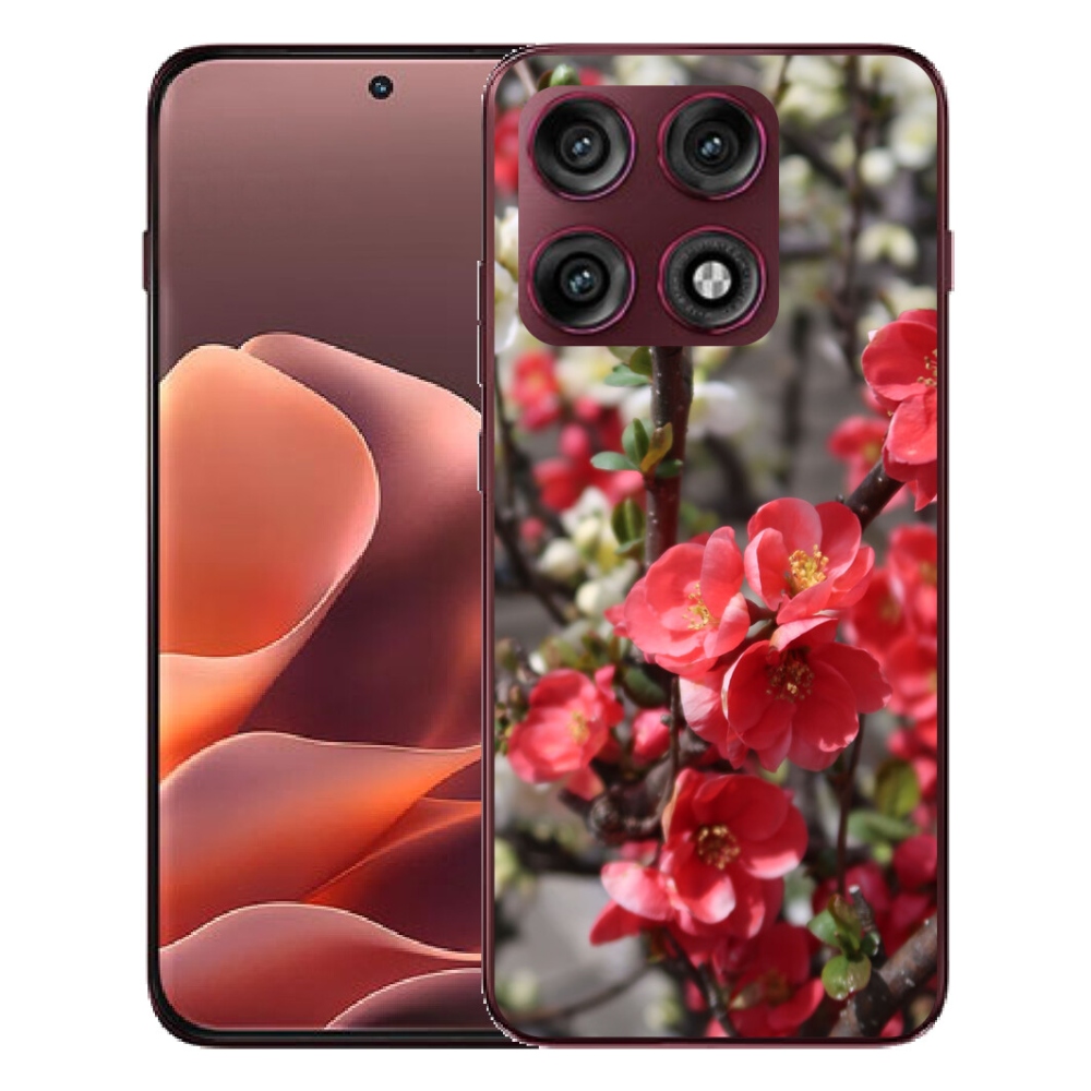 mmCase géltok a Motorola Edge 70 Pro-hoz – piros virágok