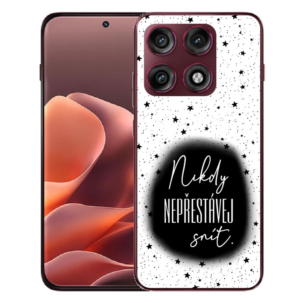 mmCase géltok a Motorola Edge 70 Pro-hoz – 1. idézet, fekete-fehér háttér