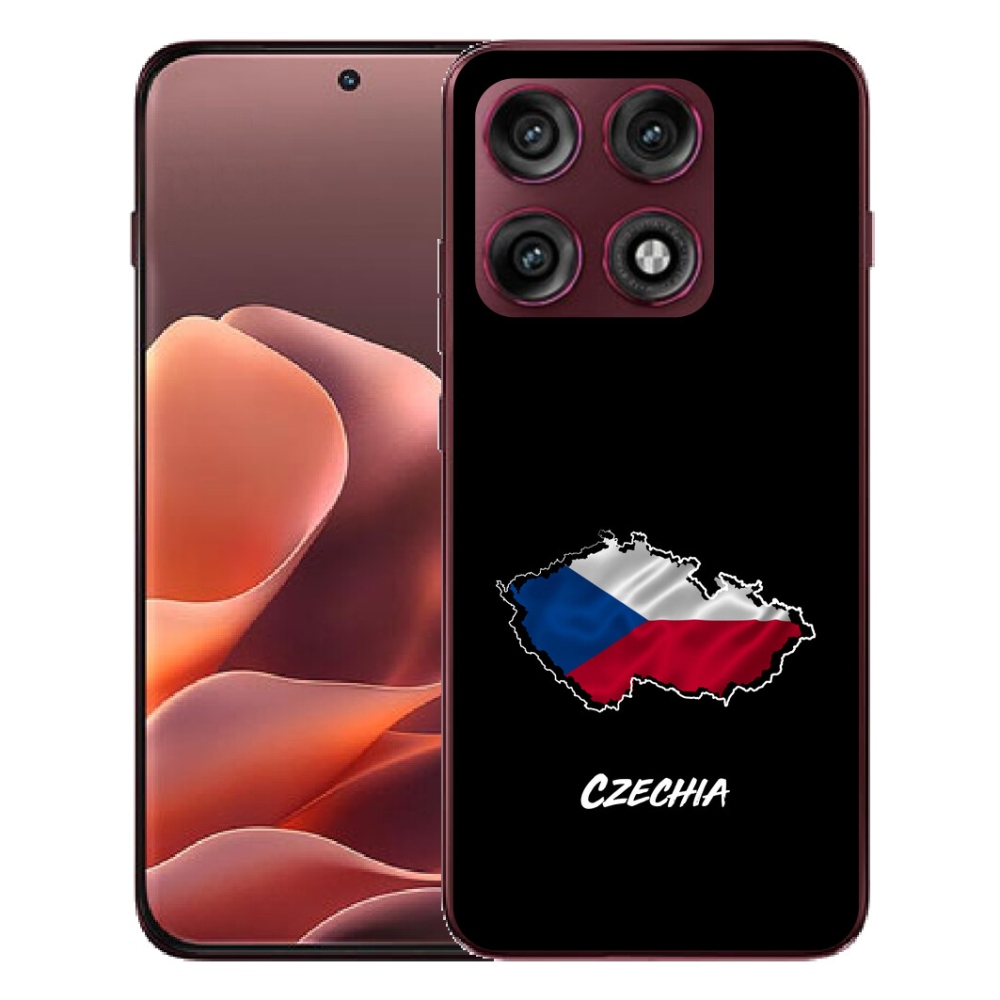 mmCase géltok a Motorola Edge 70 Pro-hoz – Csehország, fekete háttér