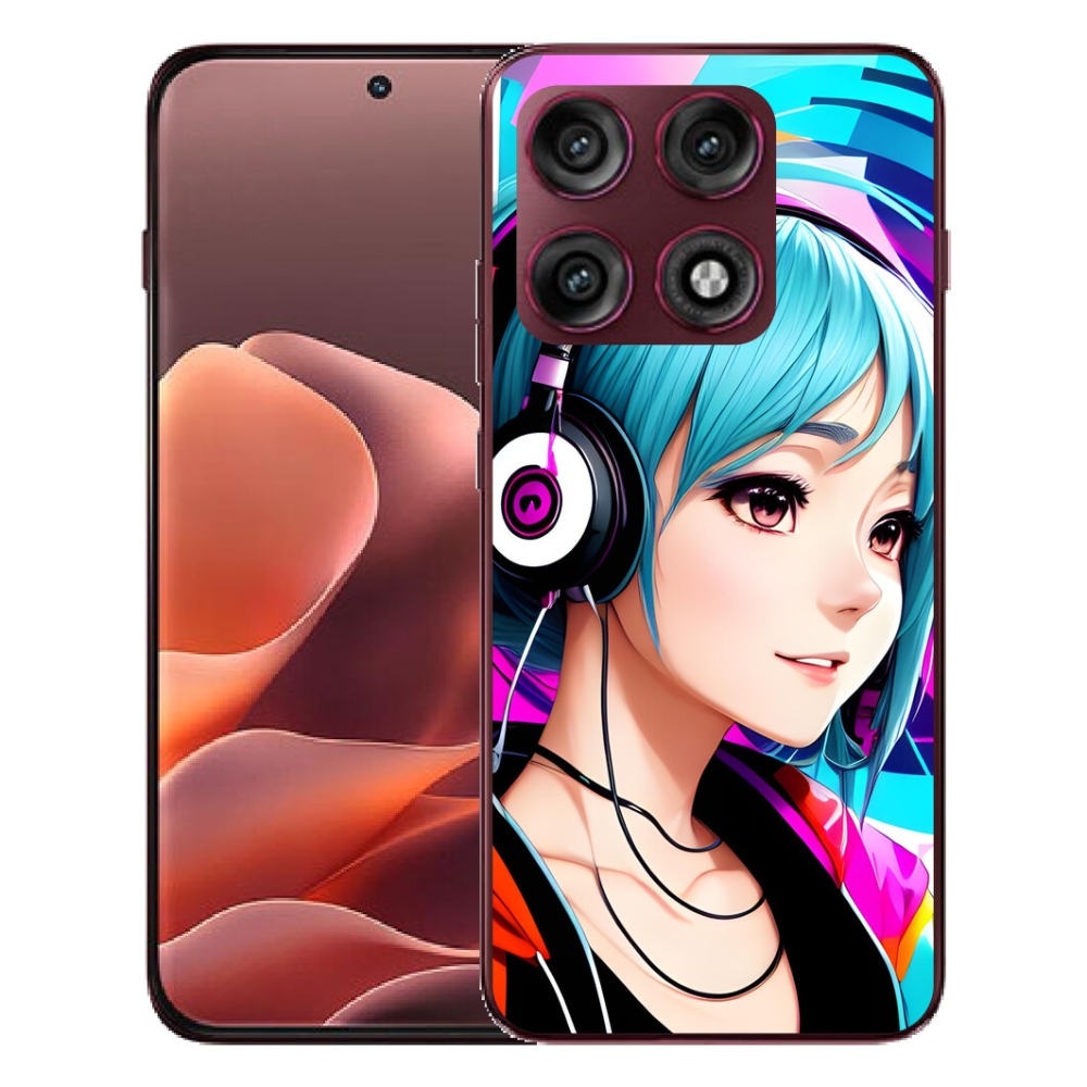 mmCase géltok a Motorola Edge 70 Pro-hoz – fejhallgatóval ellátott lány