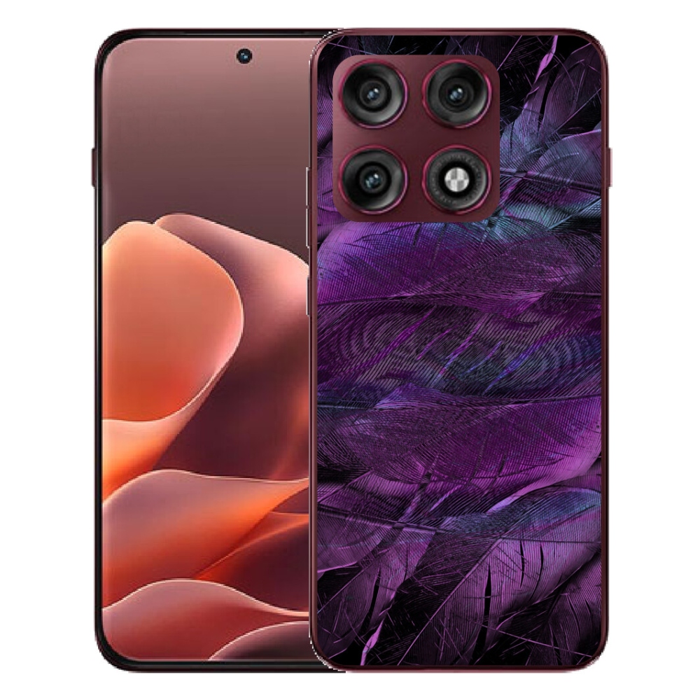 mmCase gél tok a Motorola Edge 70 Pro-hoz – lila tollak