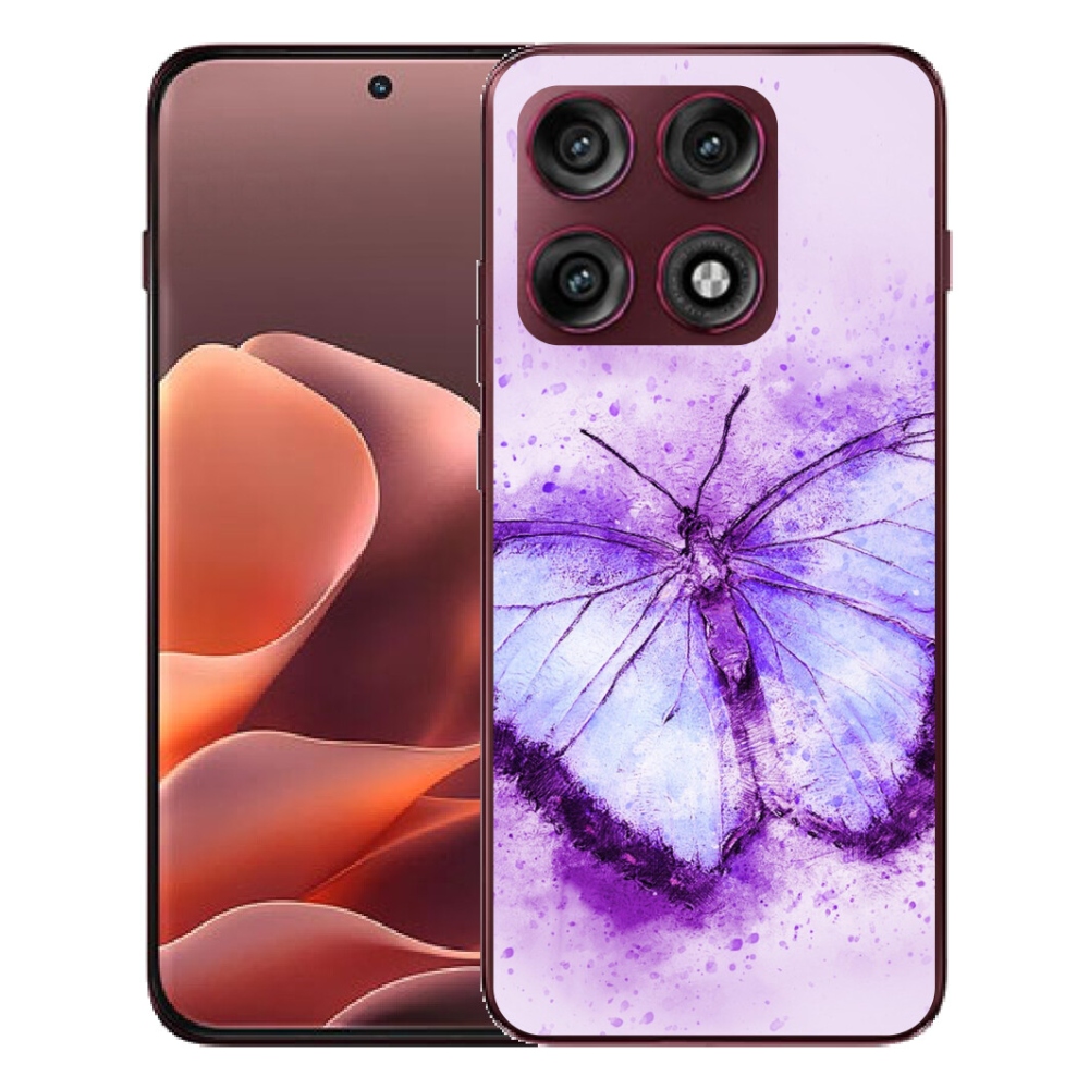 mmCase géltok a Motorola Edge 70 Pro-hoz – lila pillangó