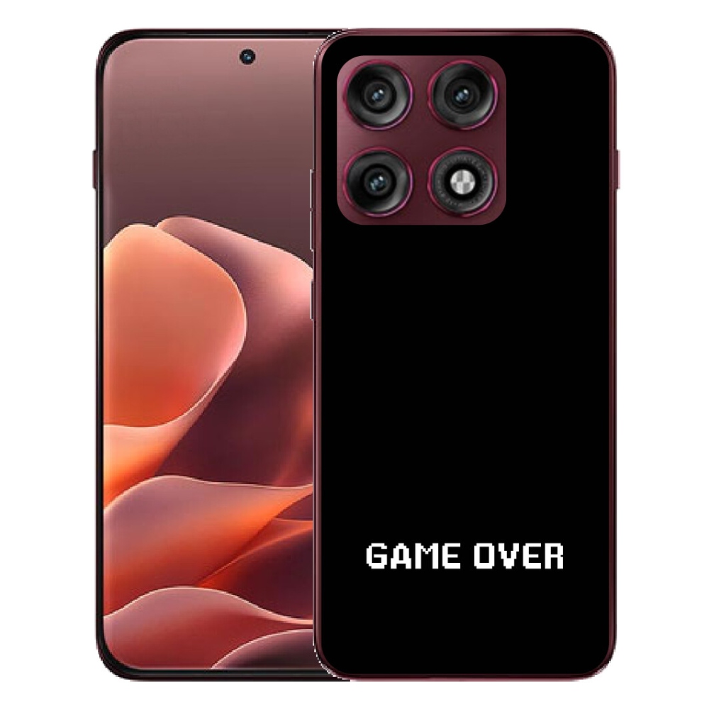 mmCase gél tok a Motorola Edge 70 Pro-hoz – „game over” fekete háttérrel