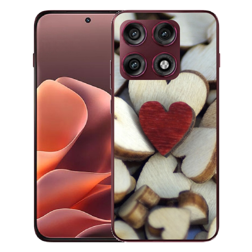 mmCase géltok a Motorola Edge 70 Pro-hoz – gravírozott piros szív 