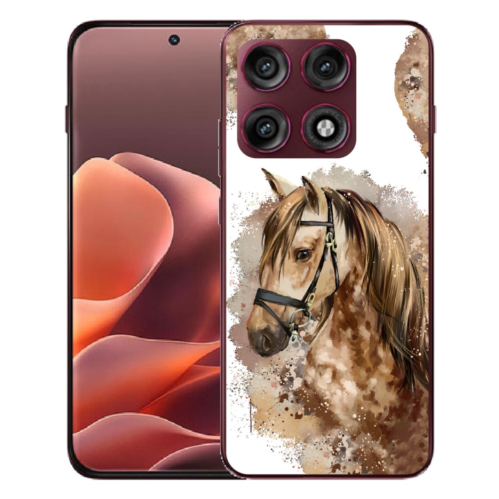 mmCase géltok a Motorola Edge 70 Pro-hoz – barna, rajzolt ló