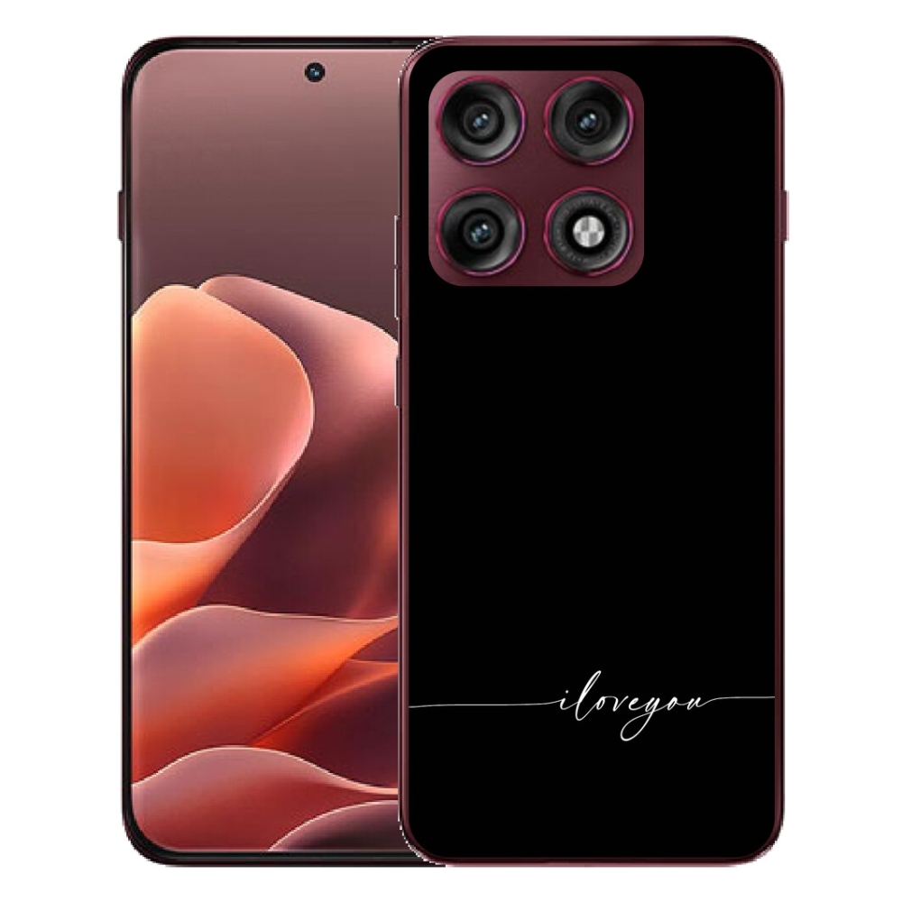 mmCase géltok a Motorola Edge 70 Pro-hoz – „I love you” fekete háttérrel