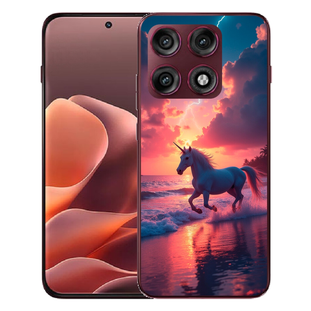mmCase géltok a Motorola Edge 70 Pro-hoz – egyszarvú a tengerparton