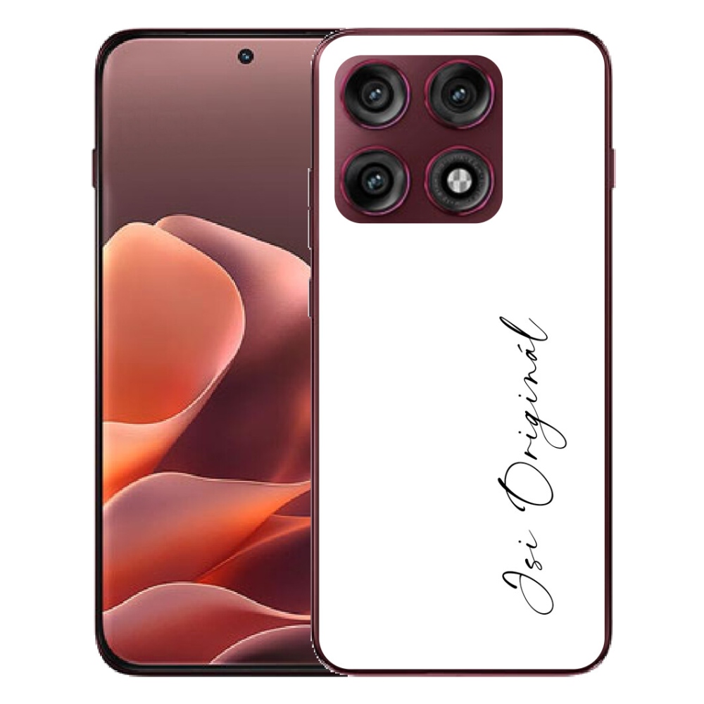 mmCase gél tok a Motorola Edge 70 Pro-hoz – eredeti, fehér háttérrel