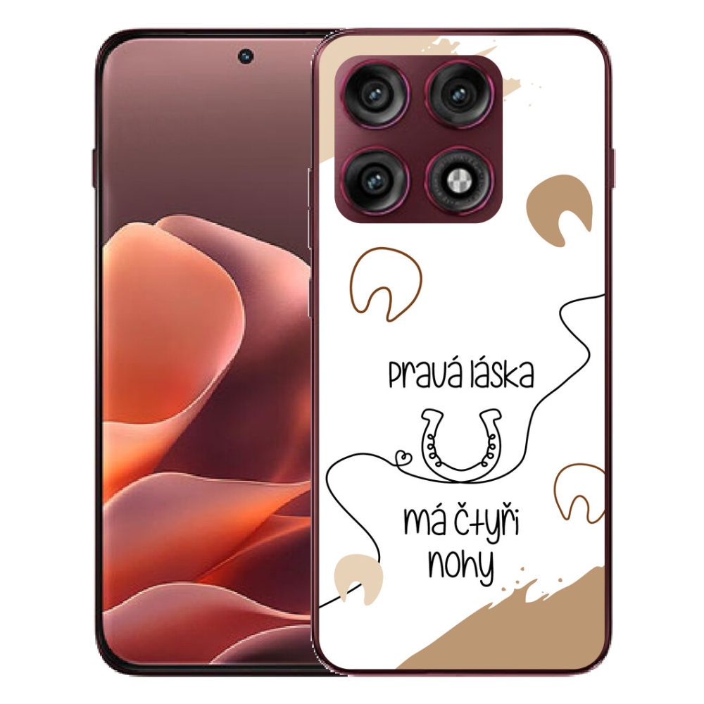 mmCase géltok a Motorola Edge 70 Pro-hoz – ló motívum, fehér háttér