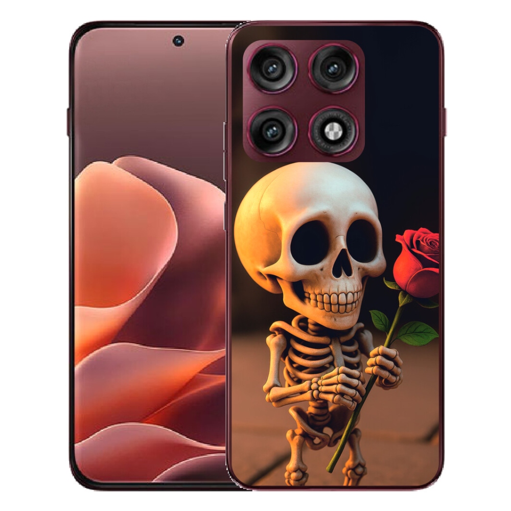 mmCase géltok a Motorola Edge 70 Pro-hoz – csontváz rózsával