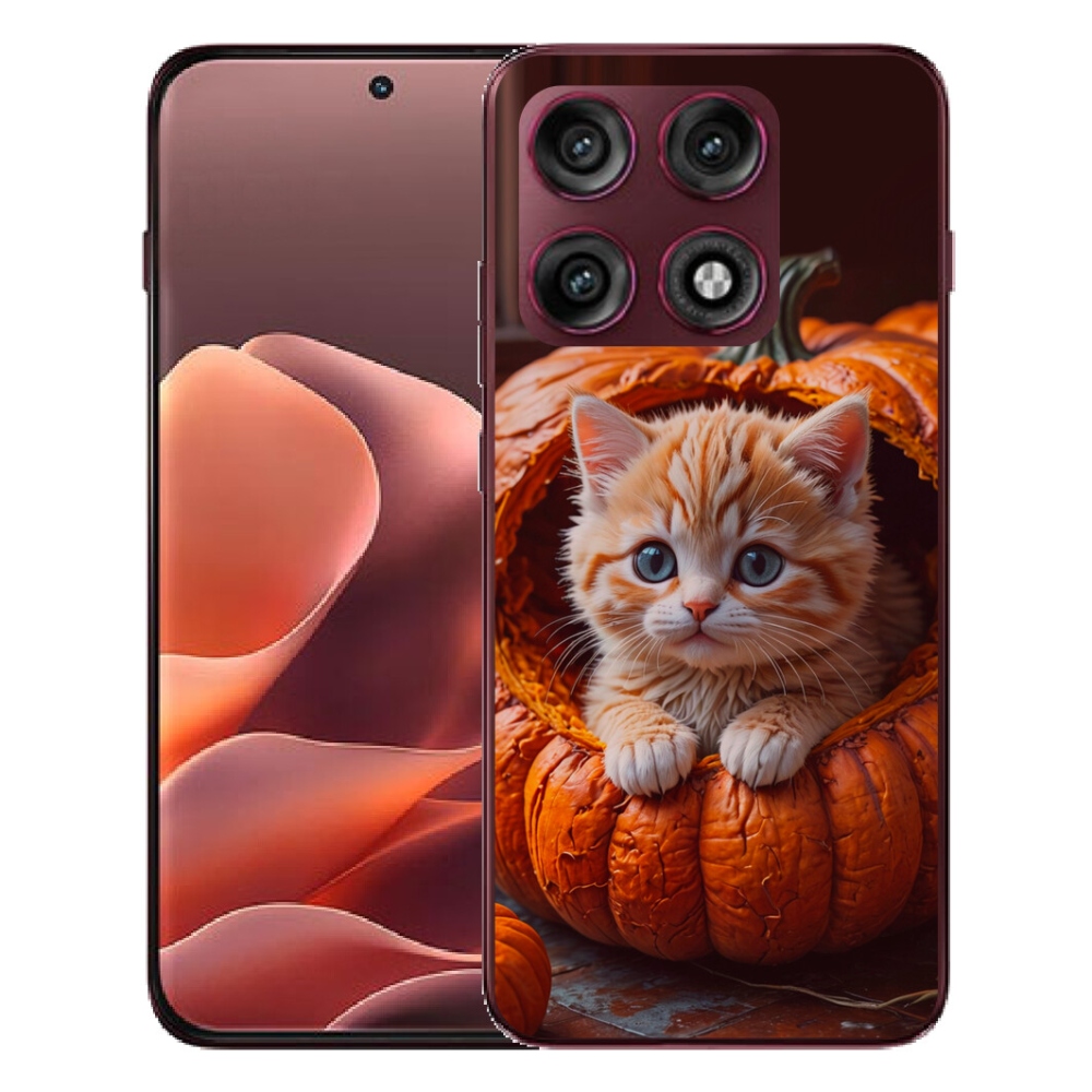 mmCase gél tok a Motorola Edge 70 Pro-hoz – cica és sütőtök 2