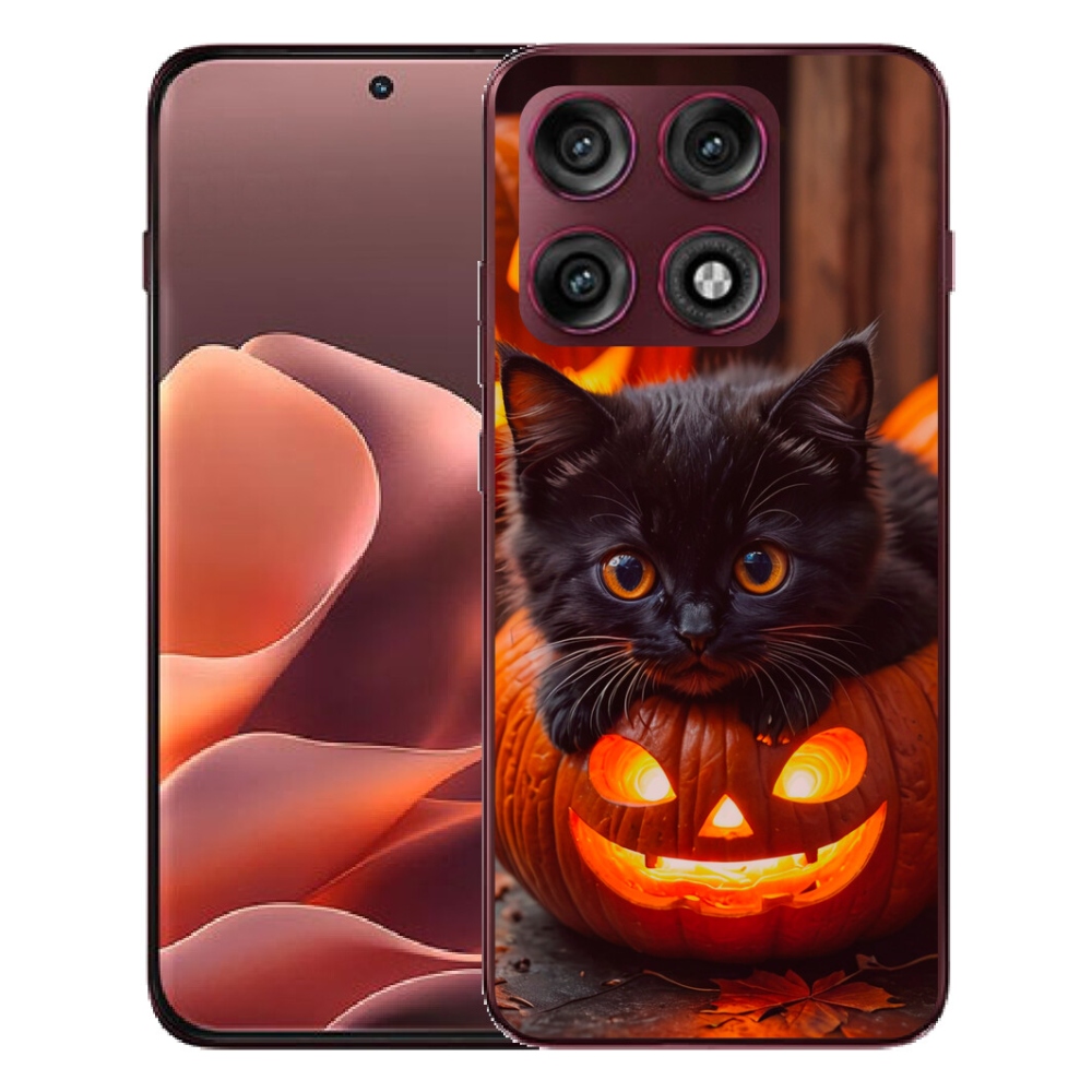 mmCase gél tok a Motorola Edge 70 Pro-hoz – cica és sütőtök