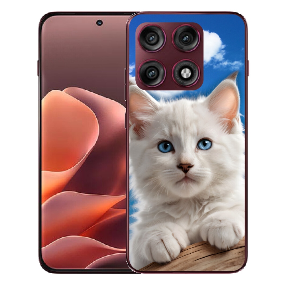 mmCase gél tok a Motorola Edge 70 Pro-hoz – cica és felhők