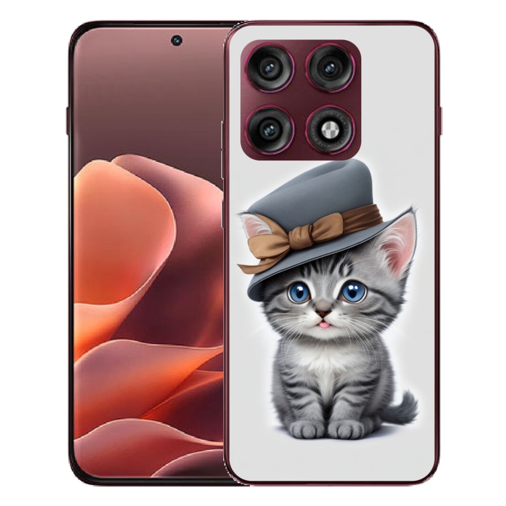 mmCase gél tok a Motorola Edge 70 Pro-hoz – kalapos cica