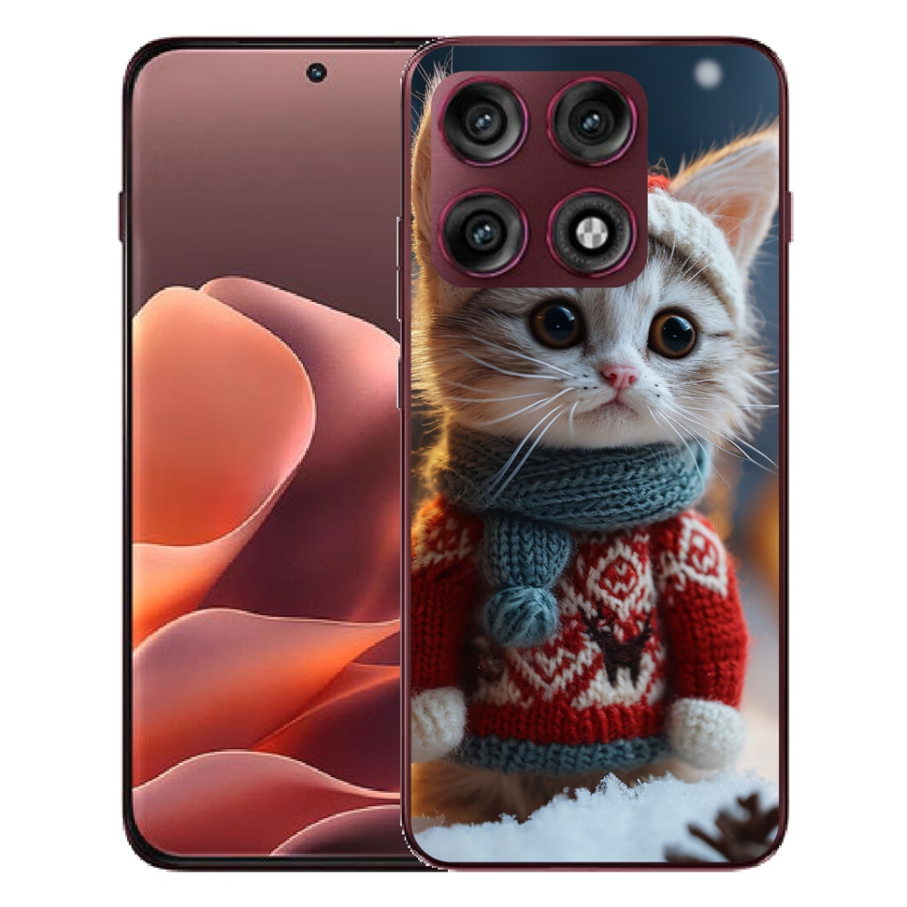 mmCase géltok a Motorola Edge 70 Pro-hoz – pulóveres cica