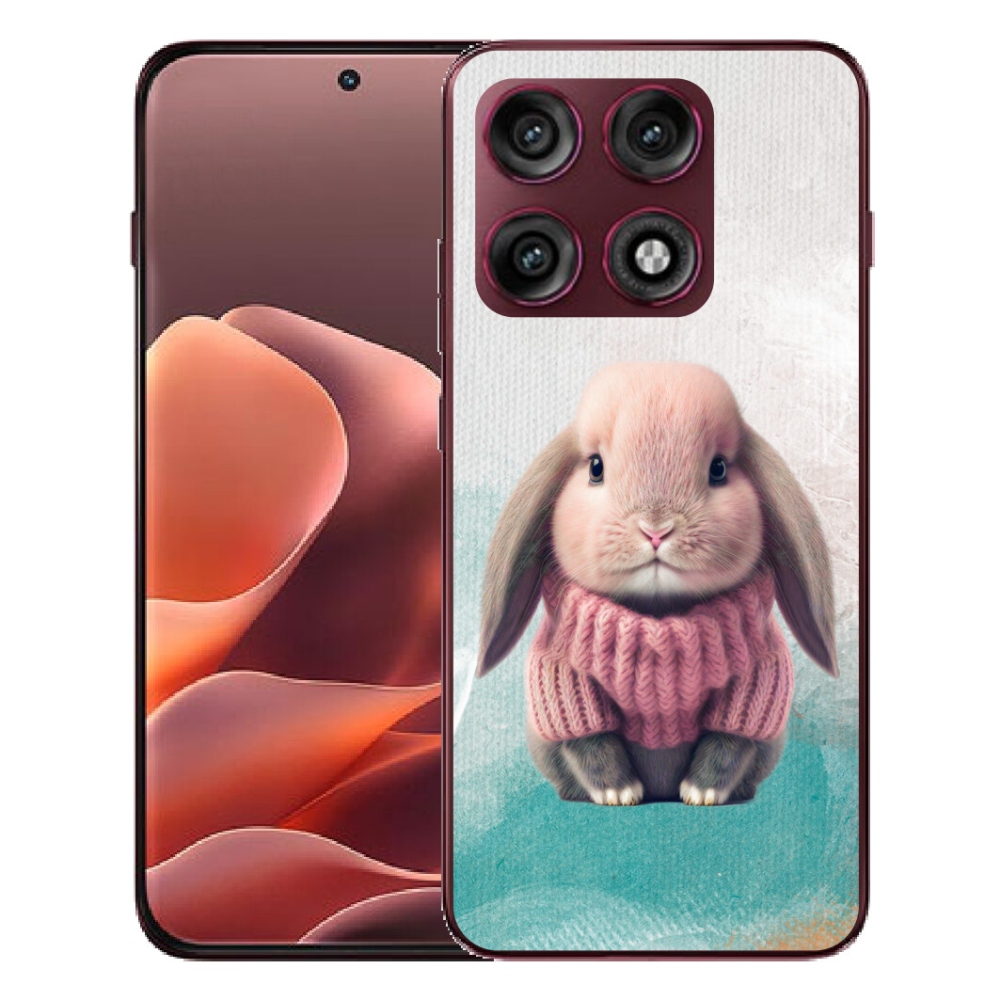 mmCase géltok a Motorola Edge 70 Pro-hoz – pulóveres nyuszi