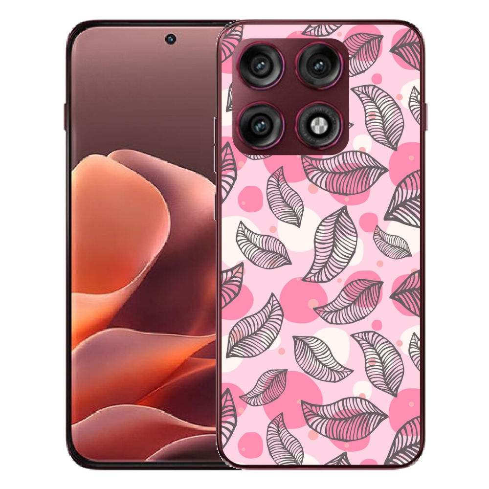 mmCase gél tok a Motorola Edge 70 Pro-hoz – rajzolt hulló levelek