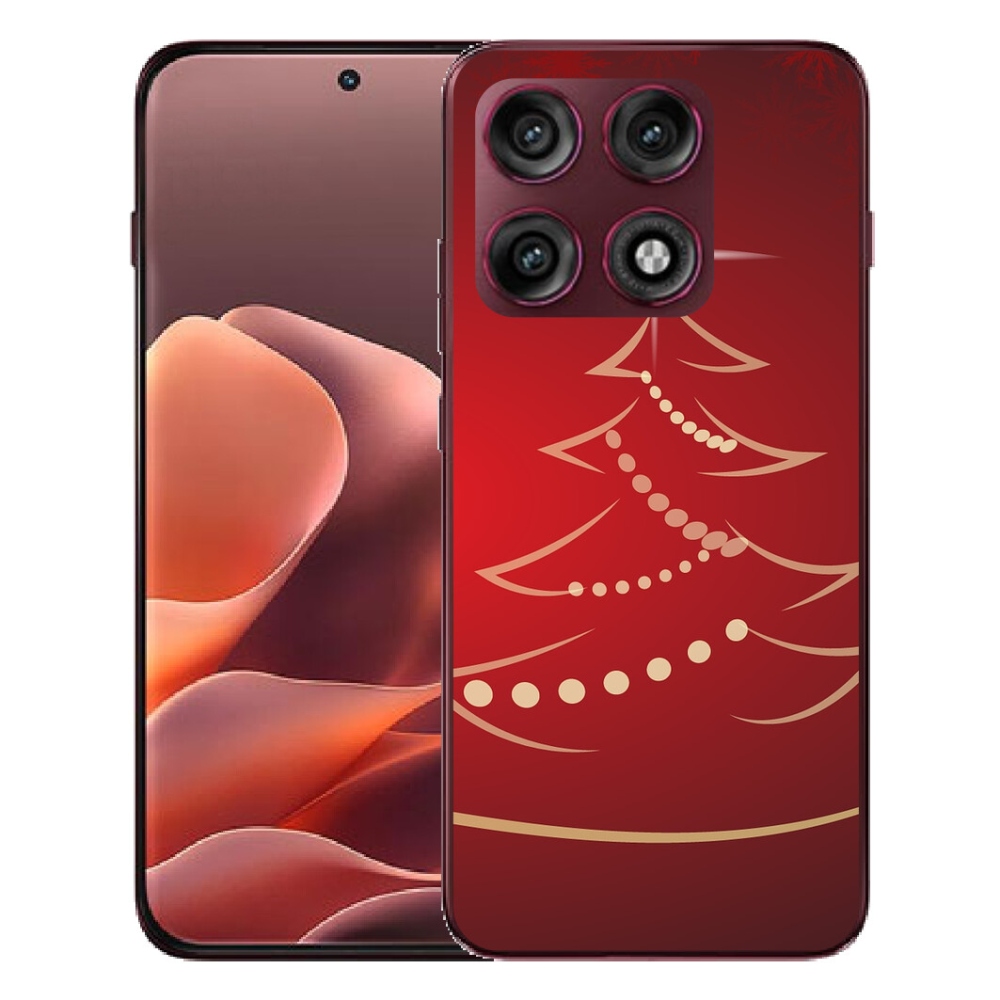 mmCase gél tok a Motorola Edge 70 Pro-hoz – rajzolt karácsonyfa