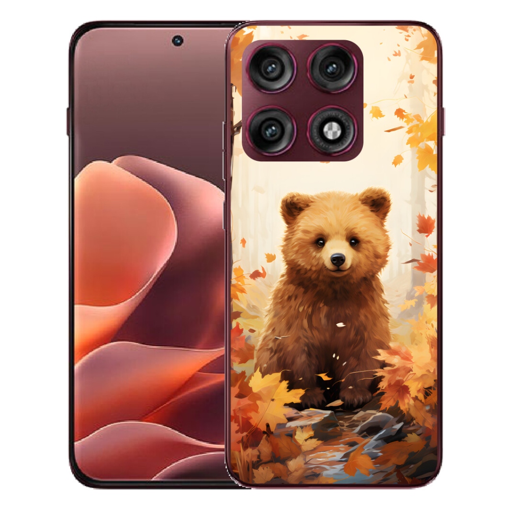 mmCase géltok a Motorola Edge 70 Pro-hoz – medve az erdőben