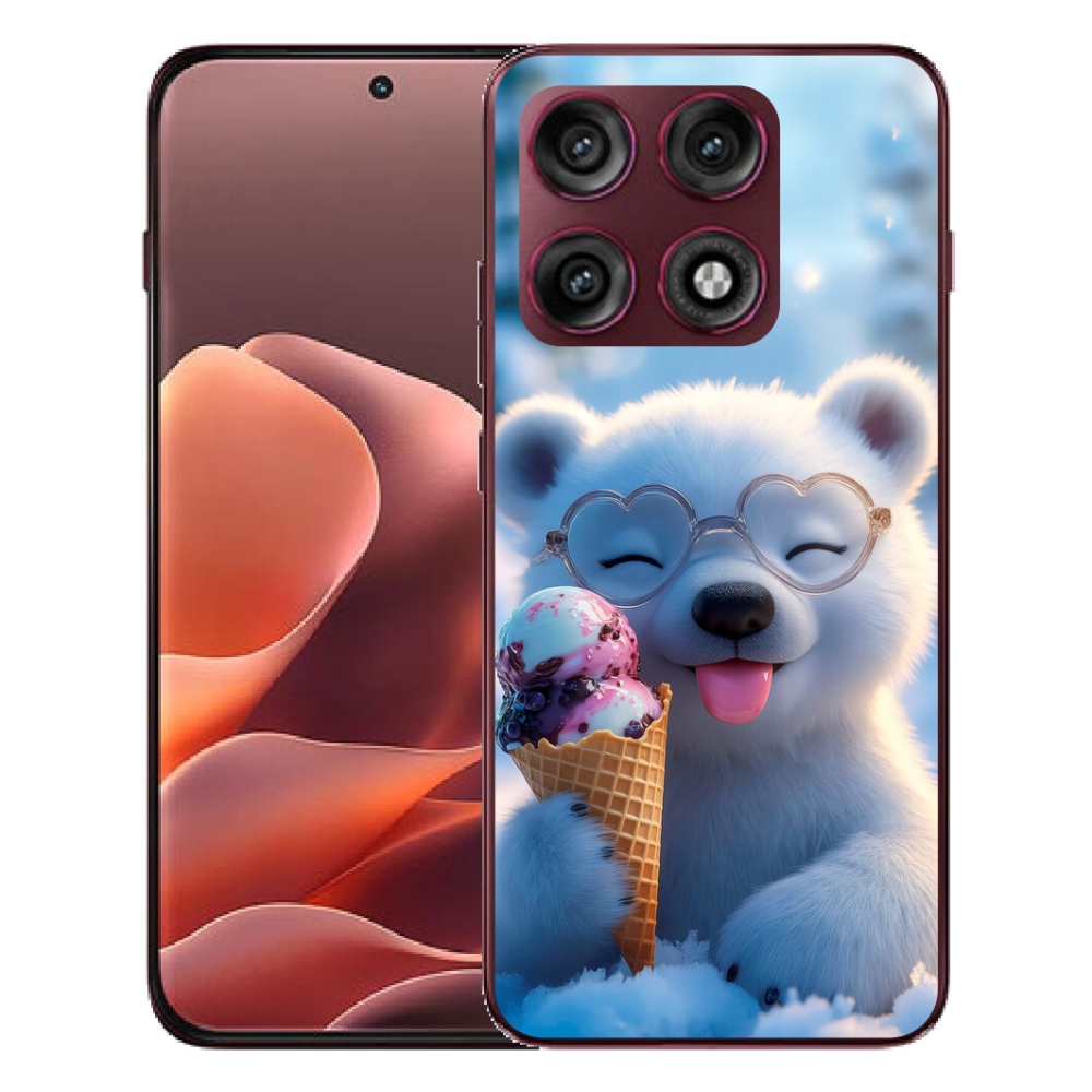 mmCase gél tok a Motorola Edge 70 Pro-hoz – mackó fagylalttal