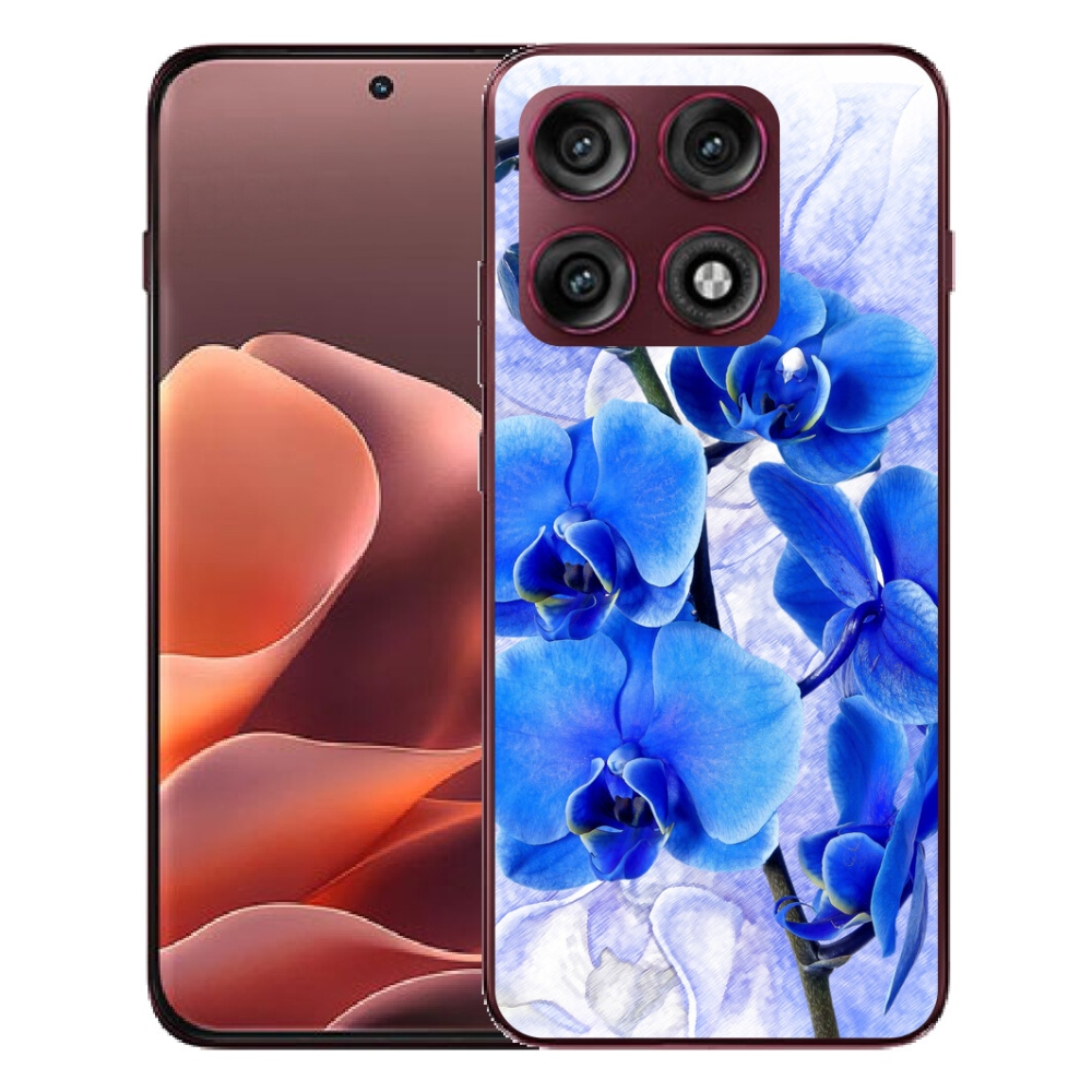 mmCase géltok a Motorola Edge 70 Pro-hoz – kék virágok
