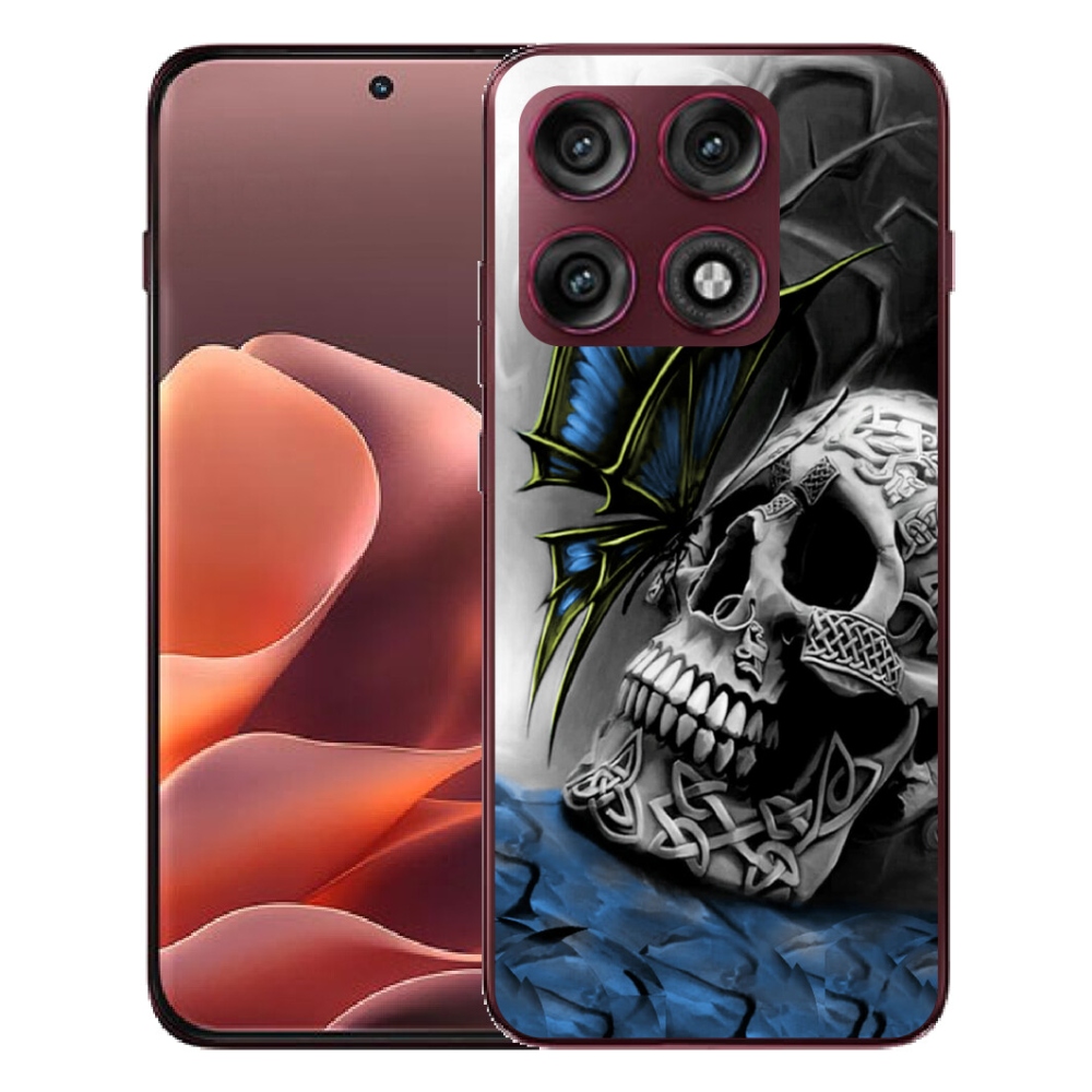 mmCase géltok a Motorola Edge 70 Pro-hoz – pillangó és koponya