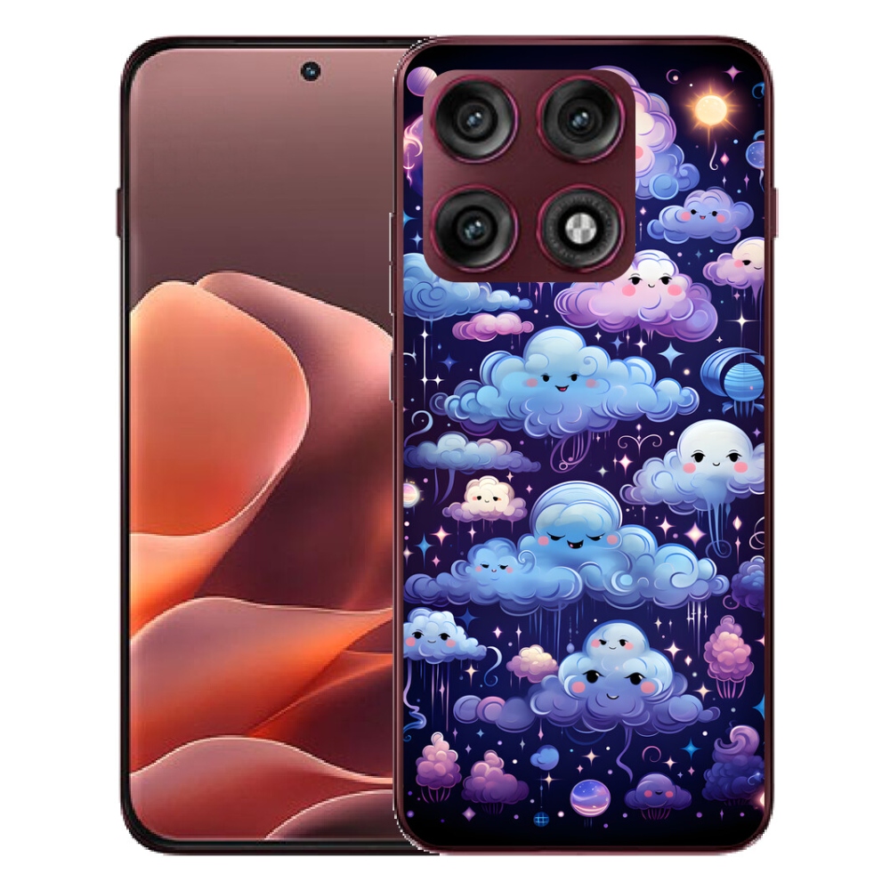 mmCase géltok a Motorola Edge 70 Pro-hoz – felhőmintás