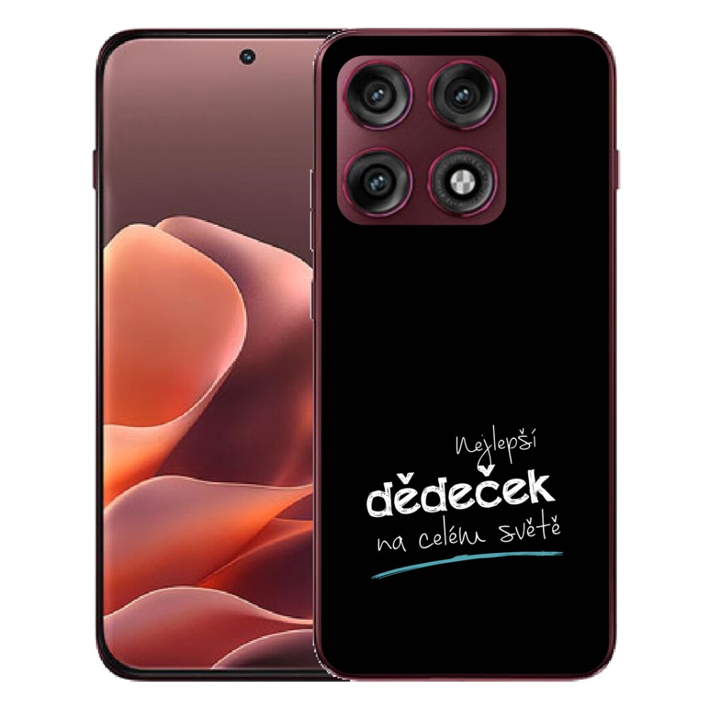 mmCase gél tok a Motorola Edge 70 Pro-hoz – a legjobb „nagypapa 3” fekete háttérrel