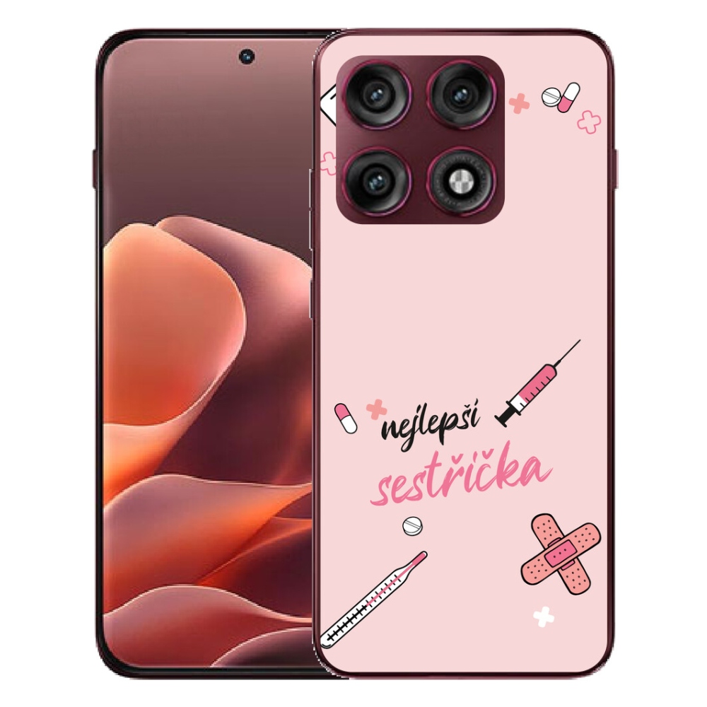 mmCase gél tok a Motorola Edge 70 Pro-hoz – a rózsaszín háttér legjobb kiegészítője