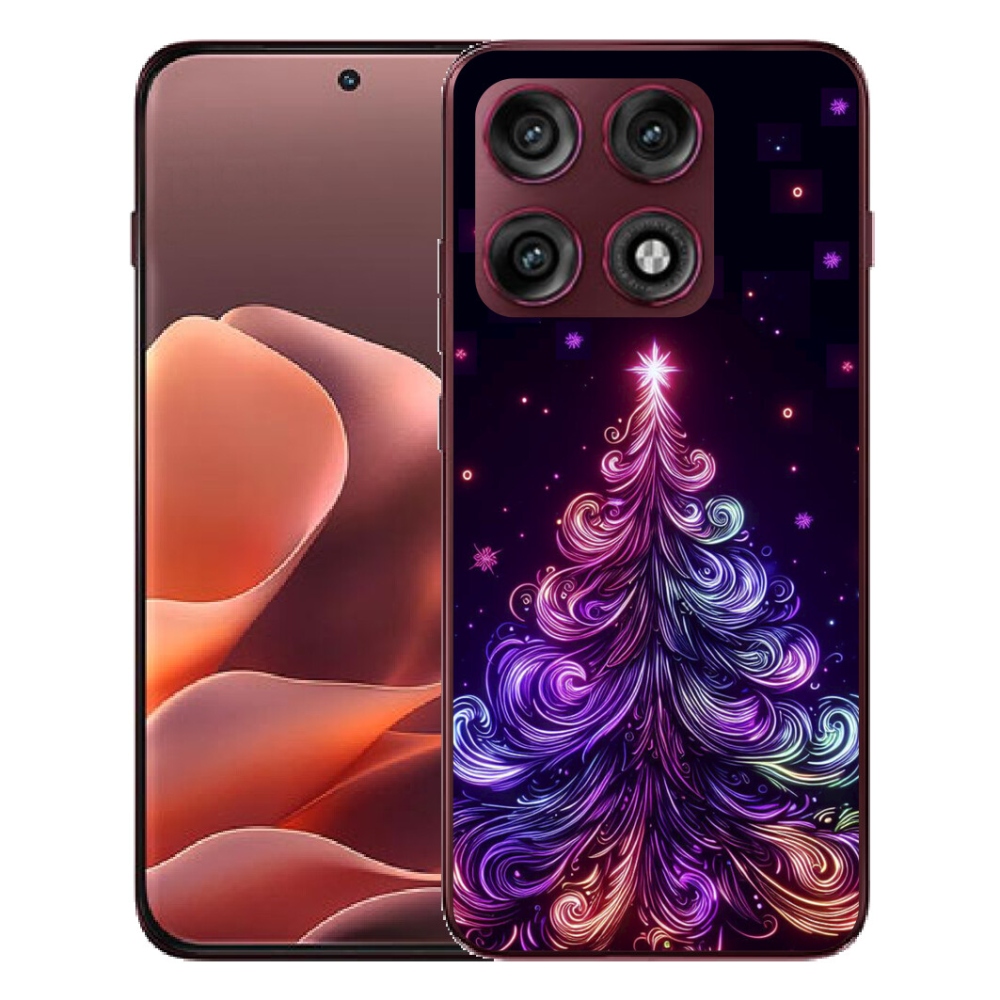 mmCase gél tok a Motorola Edge 70 Pro-hoz – neon karácsonyfa 1