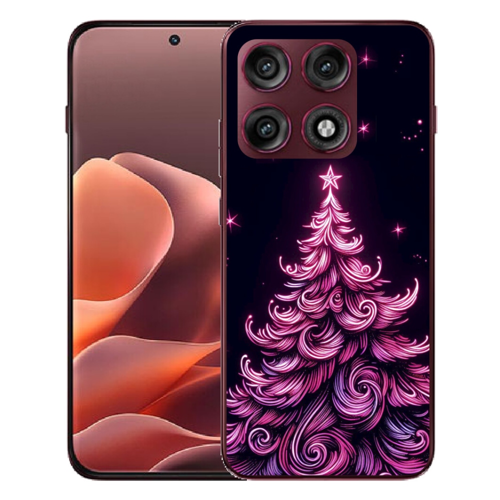 mmCase gél tok a Motorola Edge 70 Pro-hoz – neon karácsonyfa 2