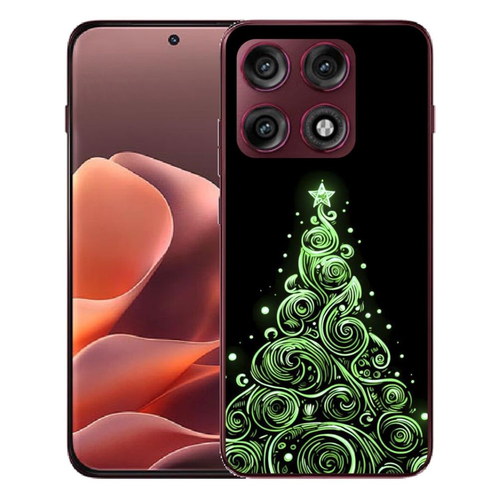 mmCase gél tok a Motorola Edge 70 Pro-hoz – neon karácsonyfa 3