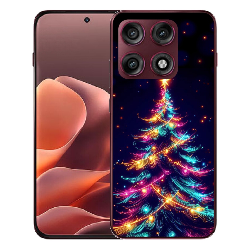 mmCase gél tok a Motorola Edge 70 Pro-hoz – neon karácsonyfa
