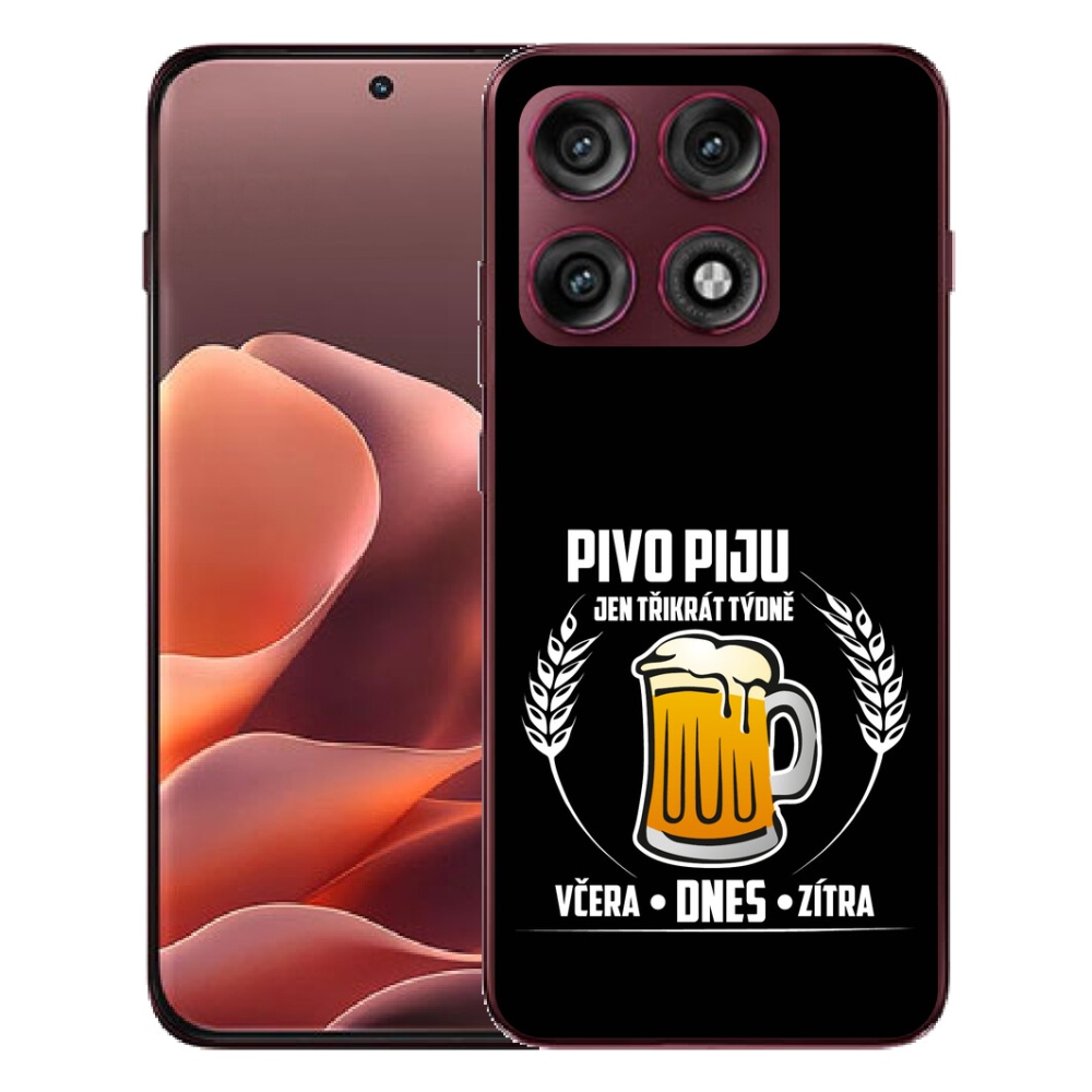 mmCase géltok a Motorola Edge 70 Pro-hoz – sörös motívum, fekete háttér