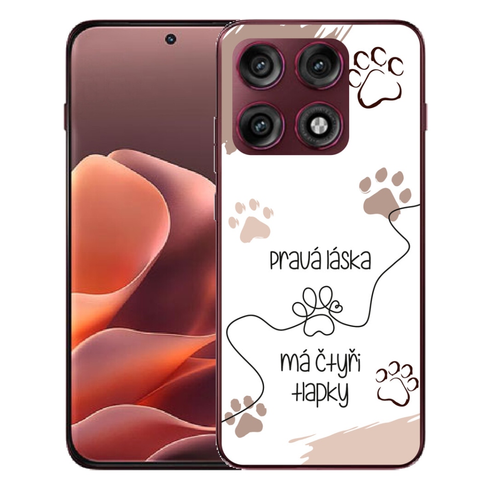 mmCase gél tok a Motorola Edge 70 Pro-hoz – kutyás motívum, 1 db, fehér háttérrel