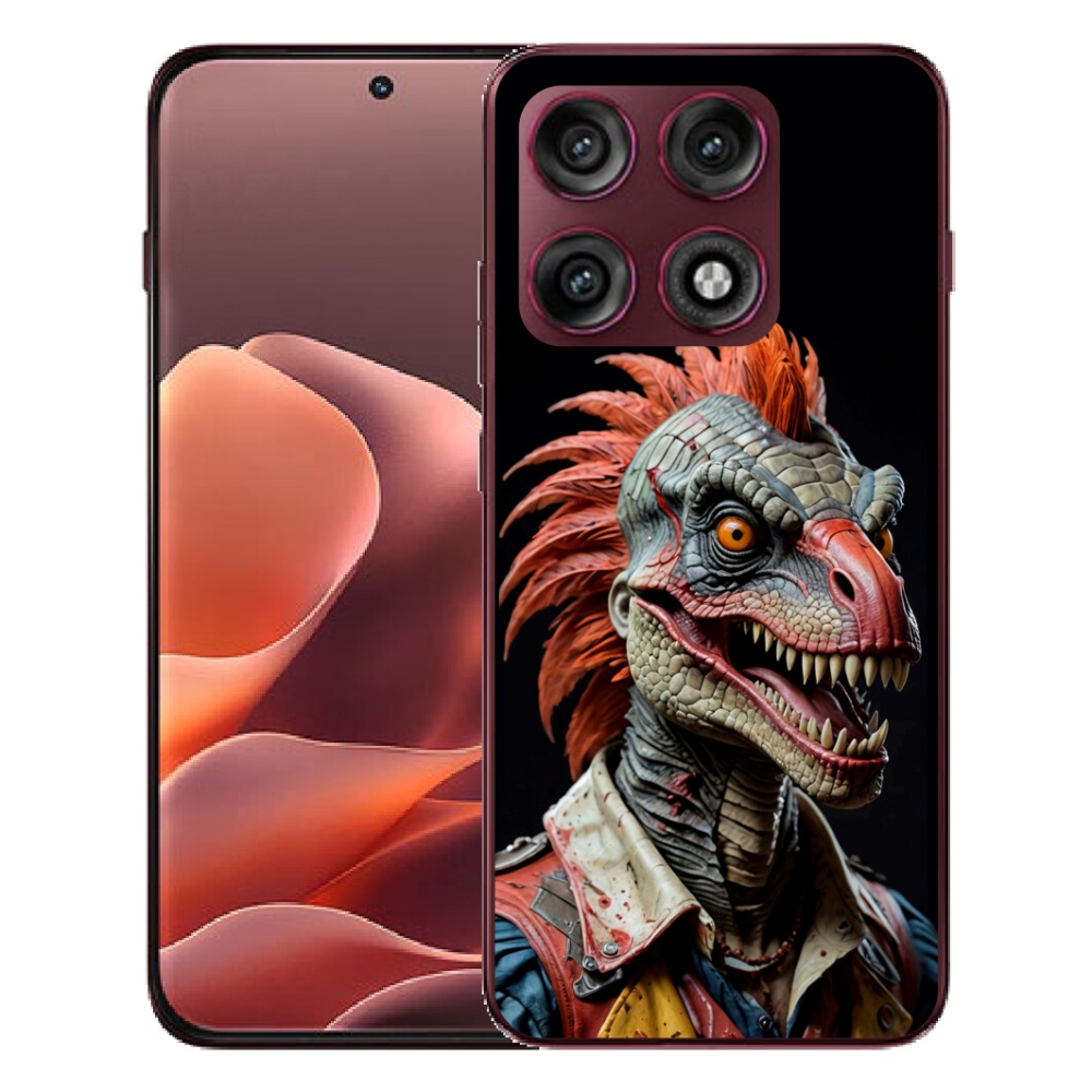 mmCase gél tok a Motorola Edge 70 Pro-hoz – punk dinoszaurusz