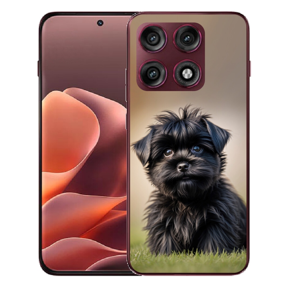 mmCase gél tok a Motorola Edge 70 Pro-hoz – aranyos fekete kutyus