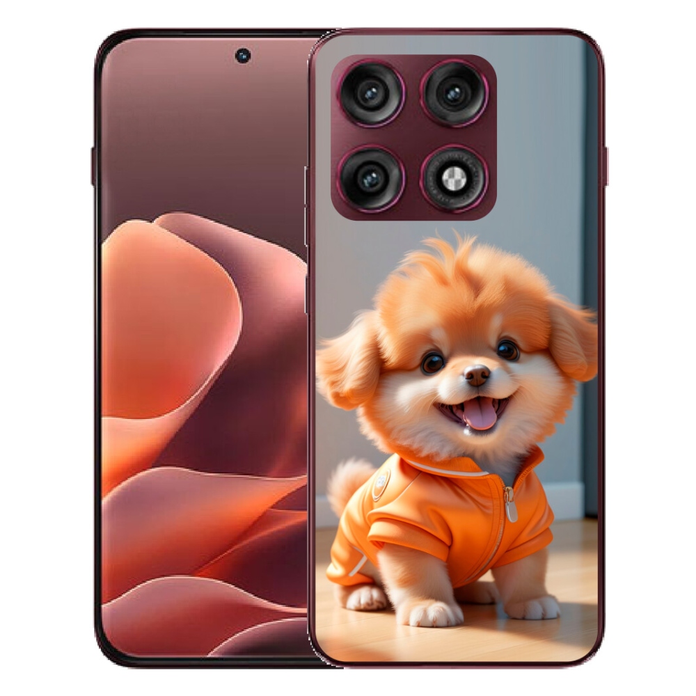 mmCase gél tok a Motorola Edge 70 Pro-hoz – aranyos pomerániai pulóverben