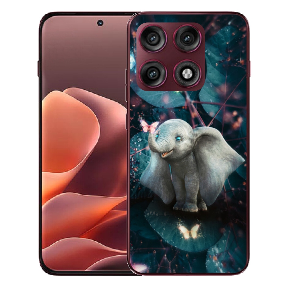 mmCase gél tok a Motorola Edge 70 Pro-hoz – aranyos elefánt