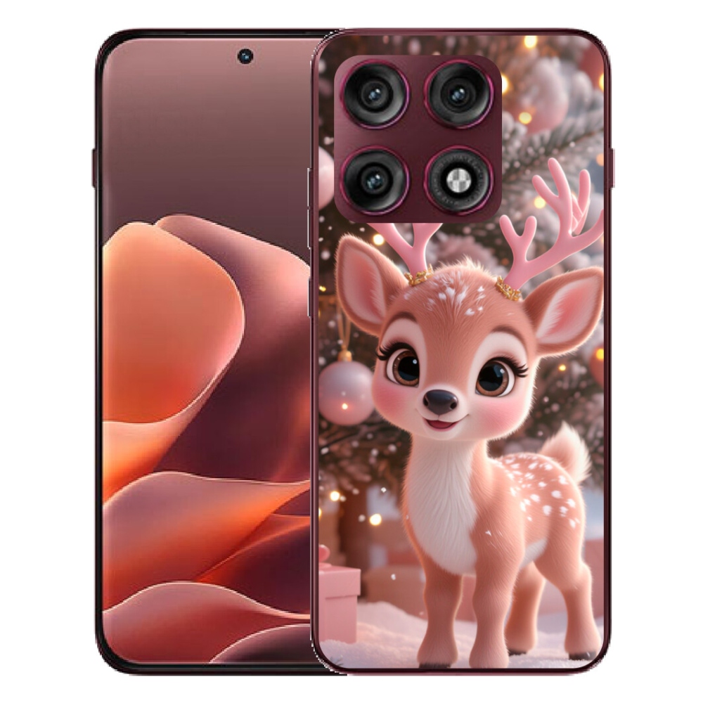mmCase gél tok a Motorola Edge 70 Pro-hoz – aranyos rénszarvas
