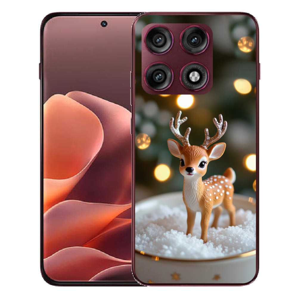 mmCase gél tok a Motorola Edge 70 Pro-hoz – aranyos karácsonyi szarvas