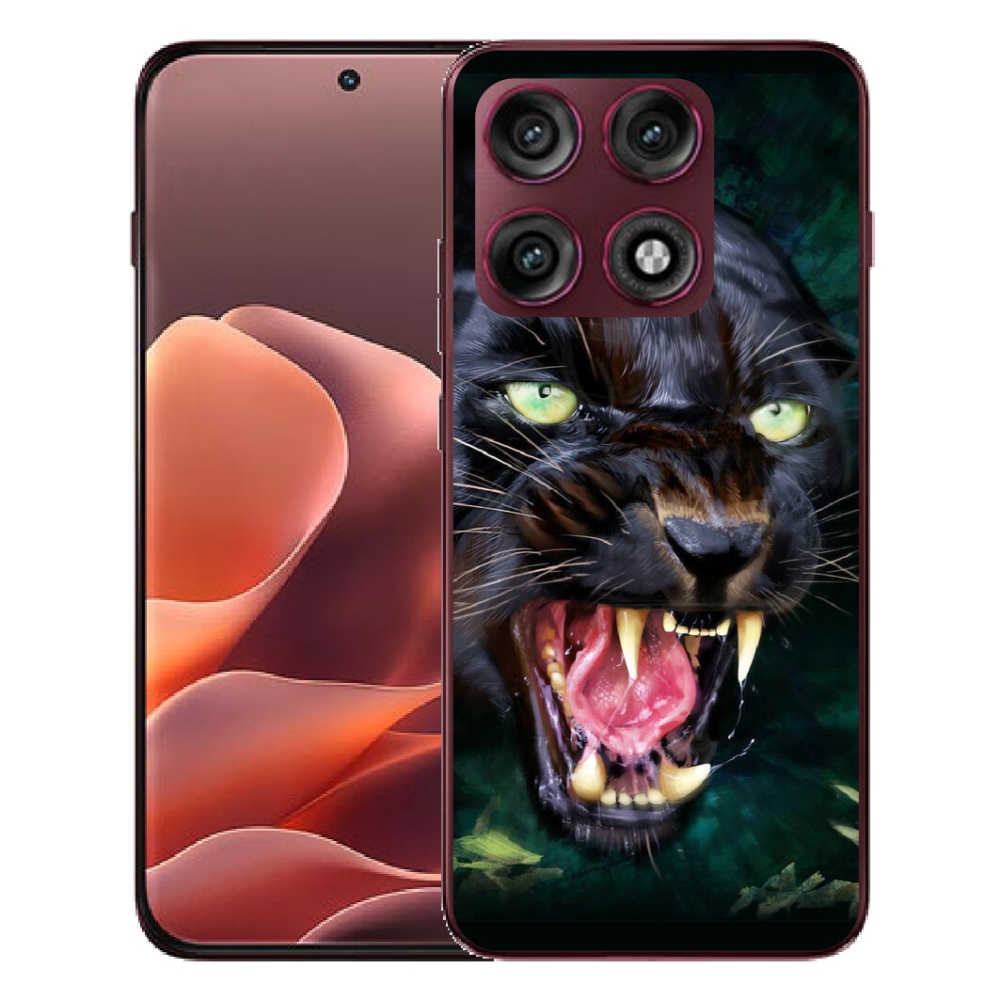 mmCase géltok a Motorola Edge 70 Pro-hoz – dühös fekete párduc