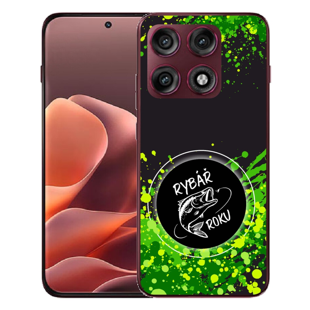 mmCase géltok a Motorola Edge 70 Pro-hoz – „Az év horgása” fekete háttérrel