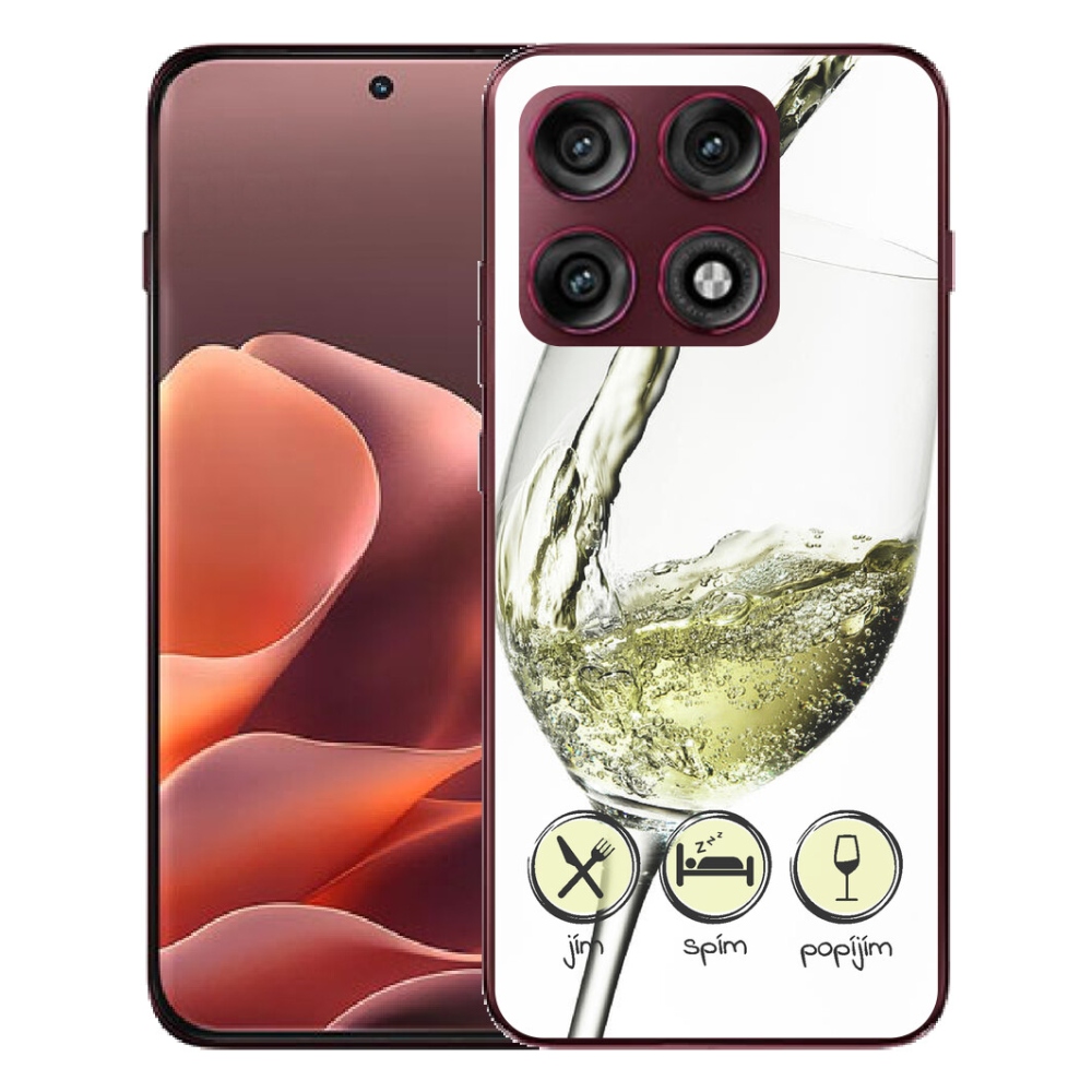 mmCase gél tok a Motorola Edge 70 Pro-hoz – fehérboros pohár