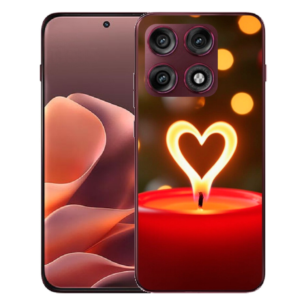 mmCase gél tok a Motorola Edge 70 Pro-hoz – lángoló szív