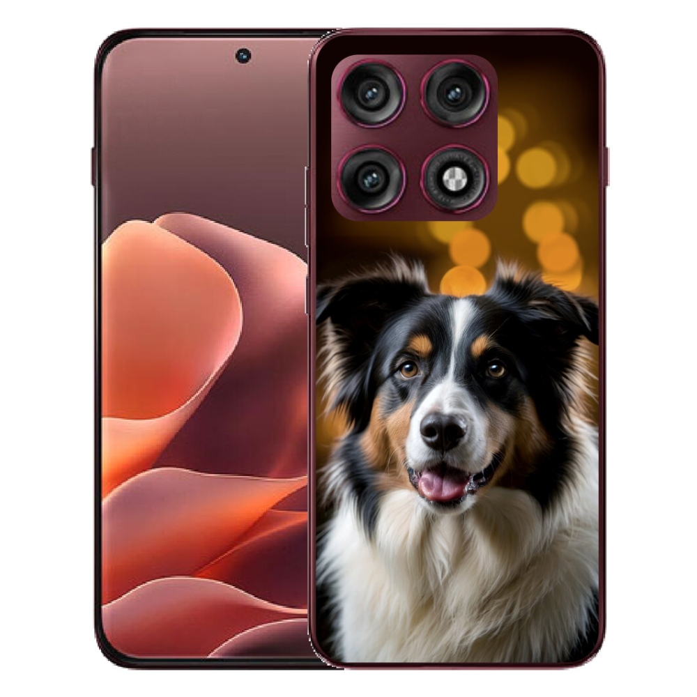mmCase géltok a Motorola Edge 70 Pro-hoz – mosolygós ausztrál juhászkutya