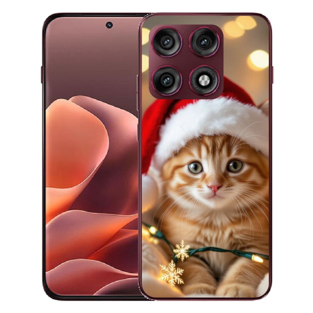 mmCase gél tok a Motorola Edge 70 Pro-hoz – karácsonyi cica