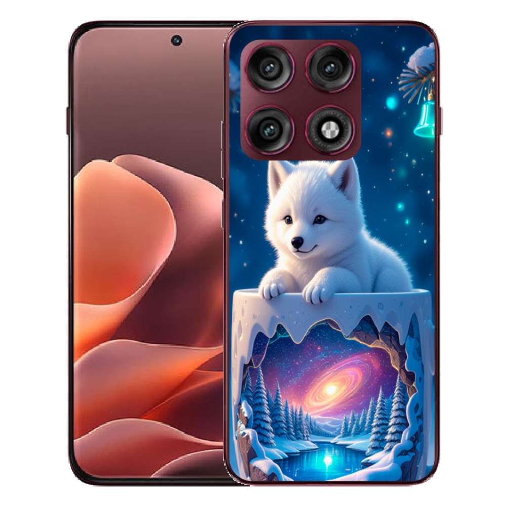 mmCase gél tok a Motorola Edge 70 Pro-hoz – karácsonyi kiskutya
