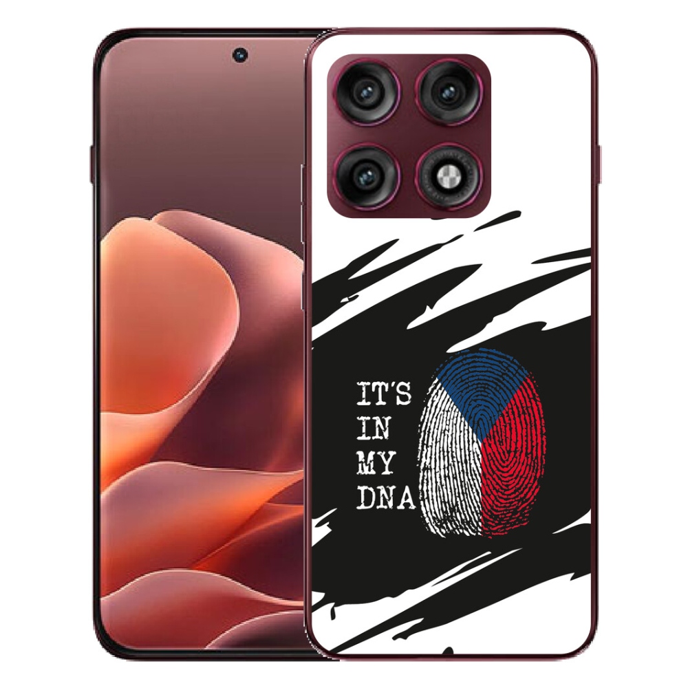 mmCase gél tok a Motorola Edge 70 Pro-hoz – zászló, ujjlenyomat, fekete-fehér háttér